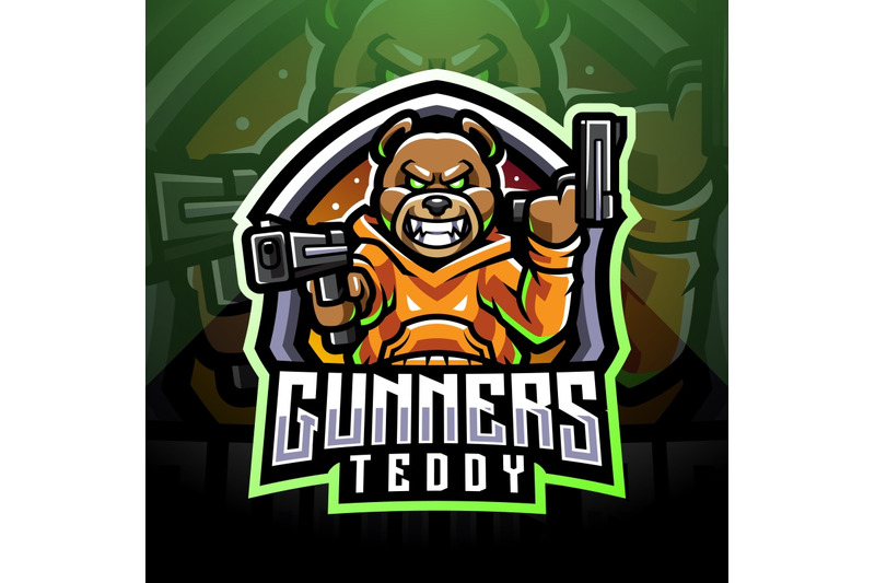 teddy-bear-gunner-esport-mascot-logo