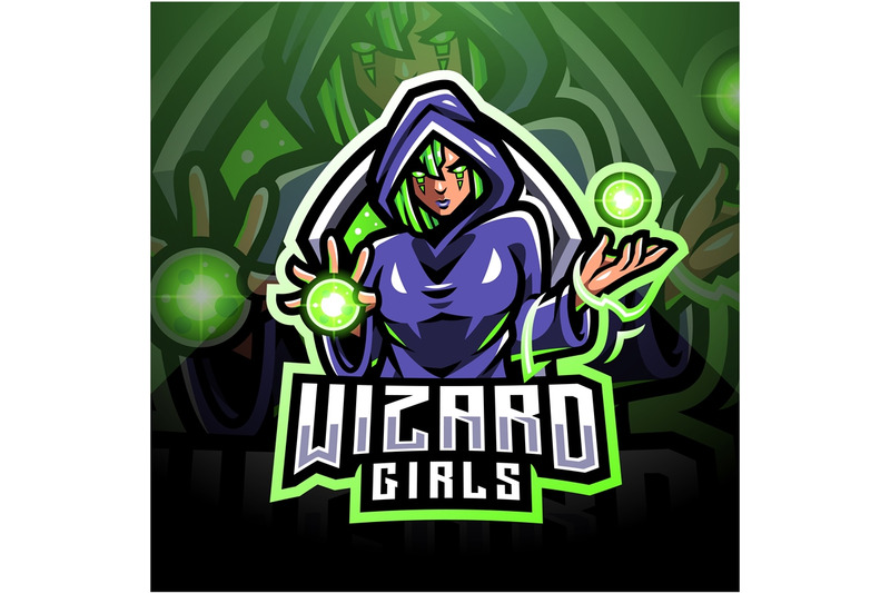 wizard-girls-esport-mascot-logo-design