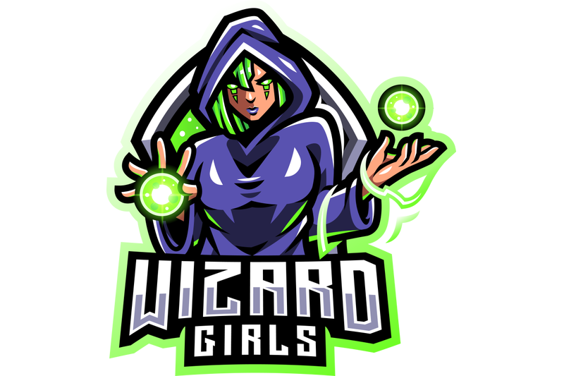 wizard-girls-esport-mascot-logo-design