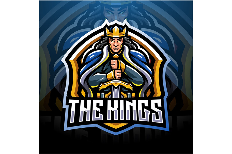 the-king-esport-mascot-logo-design