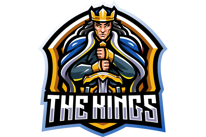 the-king-esport-mascot-logo-design