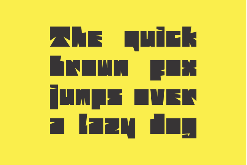 PURECUT-Square Typeface By dennidenko | TheHungryJPEG