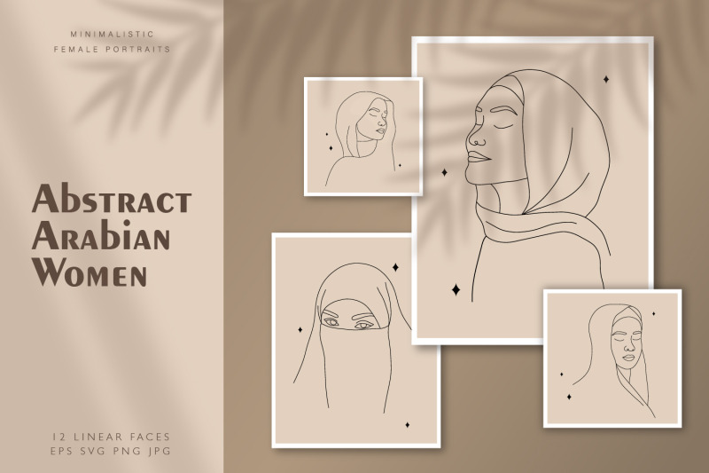abstract-linear-arabian-women-collection