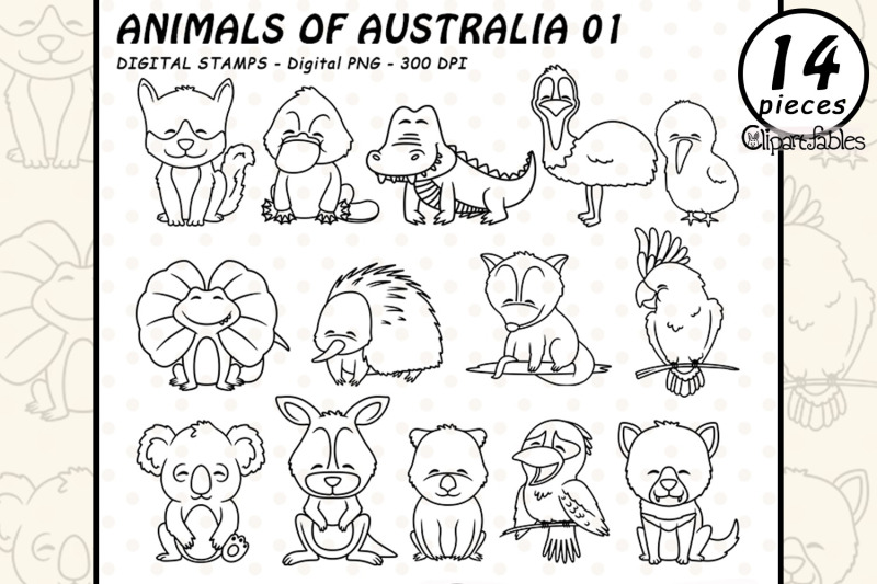 cute-australian-animals-digital-stamps