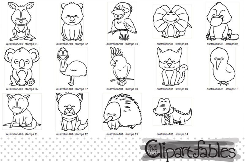 cute-australian-animals-digital-stamps