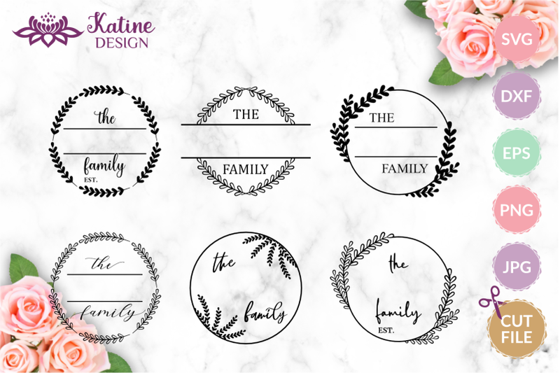 family-monogram-bundle-svg-wedding-round-sign-last-name