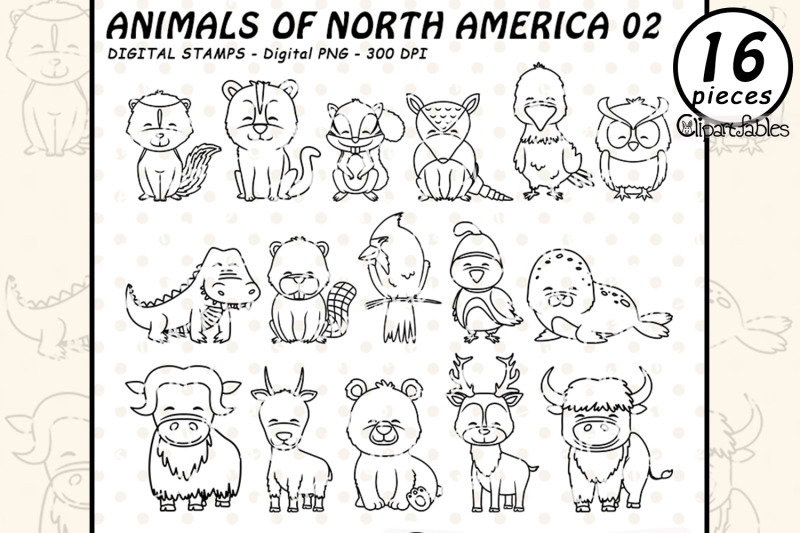 cute-animals-of-north-america-digital-stamps