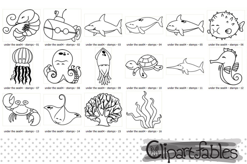 cute-sea-animals-digital-stamps