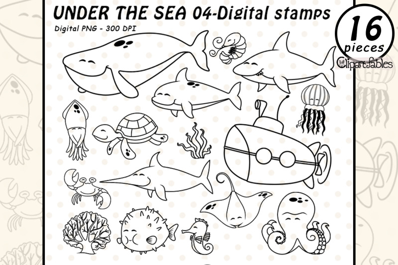 cute-sea-animals-digital-stamps