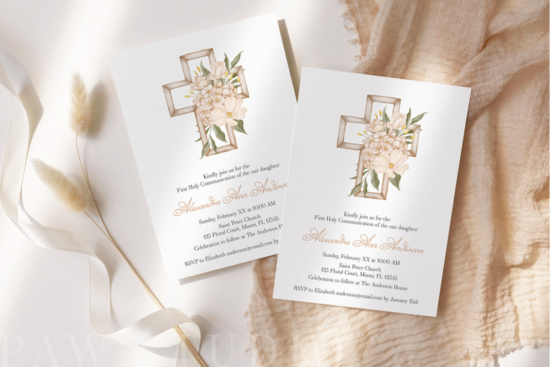 first-communion-invitation-template-floral-baptism-invite-card