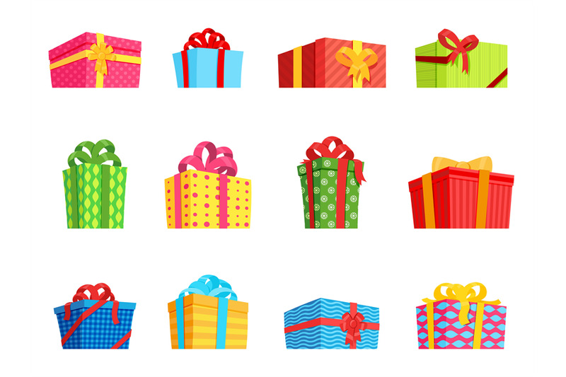 cartoon-gift-boxes-set-christmas-presents-surprise-box-sale-decorat