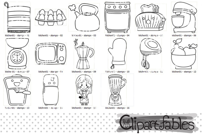 cute-kitchen-digital-stamps-bakering-cooking