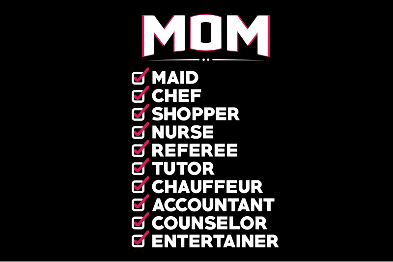mom-chef-shopper-nurse-referee-craft