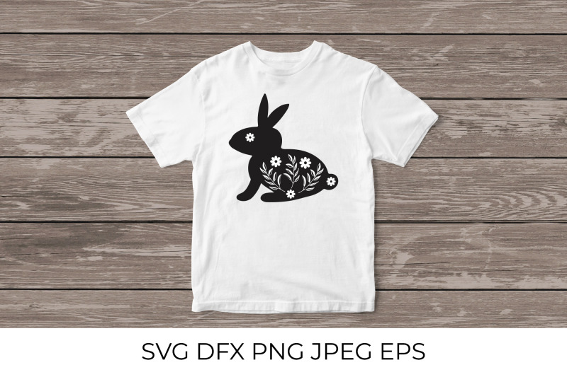 easter-bunny-floral-silhouette-svg