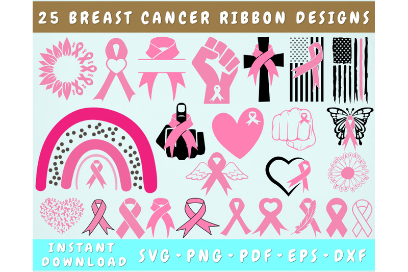 breast-cancer-ribbon-svg-bundle-25-designs-breast-cancer-clipart