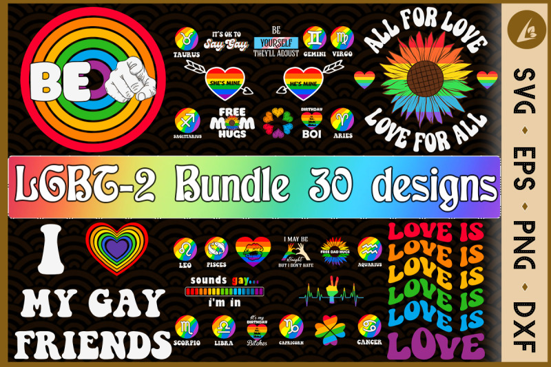 LGBT Part 2 Bundle SVG 30 Designs By Pecgine | TheHungryJPEG