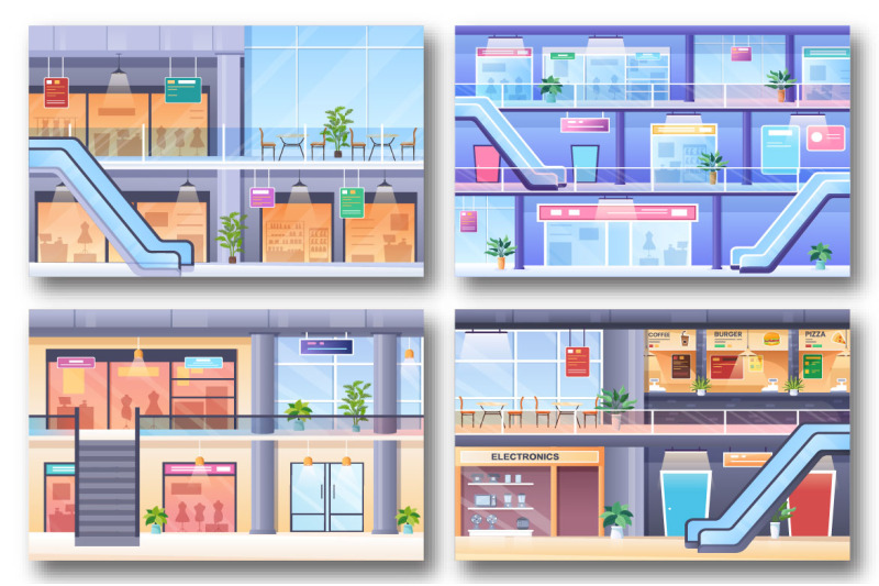 9-shopping-mall-modern-illustration