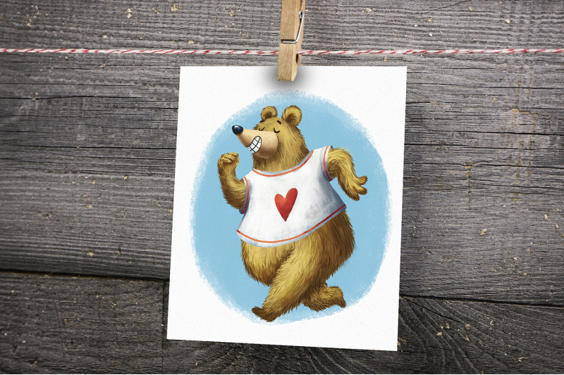 bear-in-love-clipart-set