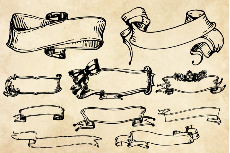 vintage-baroque-ribbon-amp-banner-ornament-set-42-vector-elements