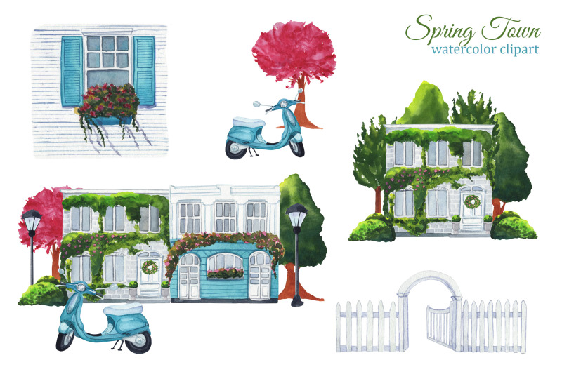 spring-town-watercolor-house-clipart-sweet-home-png-scene-creator