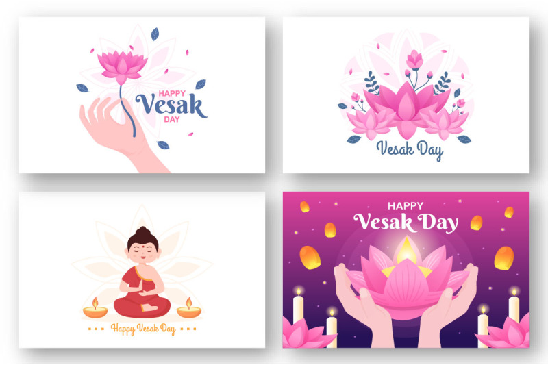 15-vesak-day-celebration-cartoon-illustration