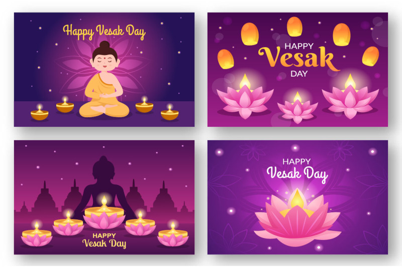 15-vesak-day-celebration-cartoon-illustration