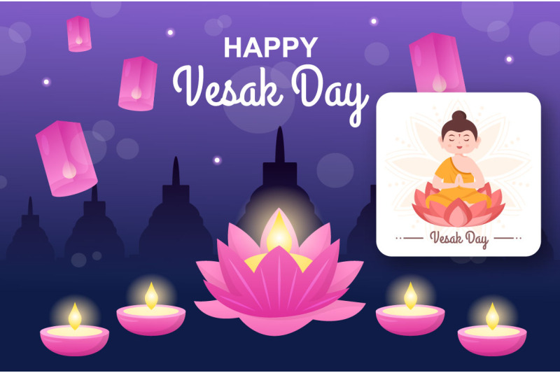 15-vesak-day-celebration-cartoon-illustration