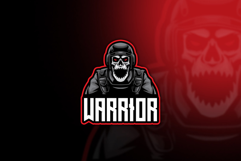 skull-soldier-warrior-esport-logo