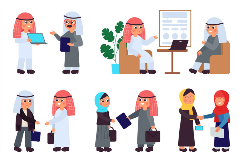 arab-business-people-arabic-office-characters-islamic-teamwork-isol