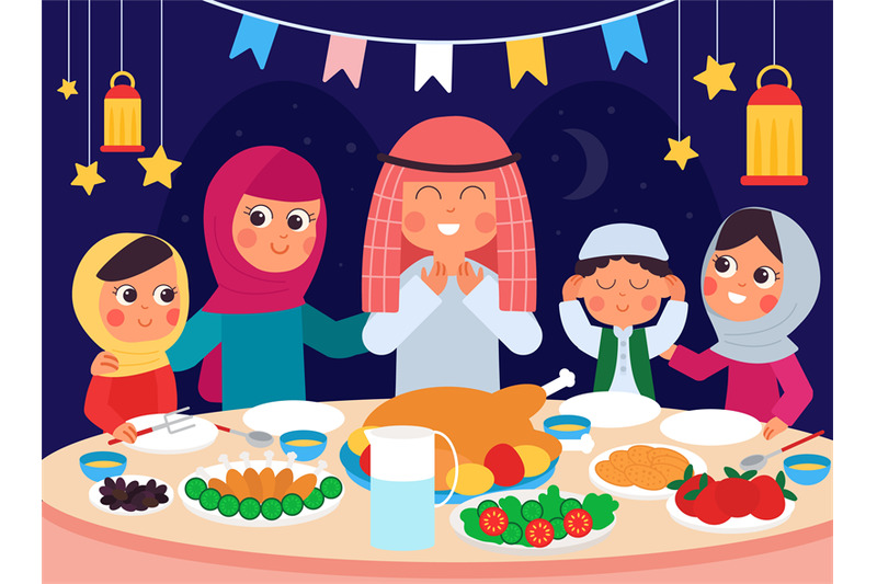 ramadan-dinner-muslim-family-eating-iftar-celebrating-arab-festive