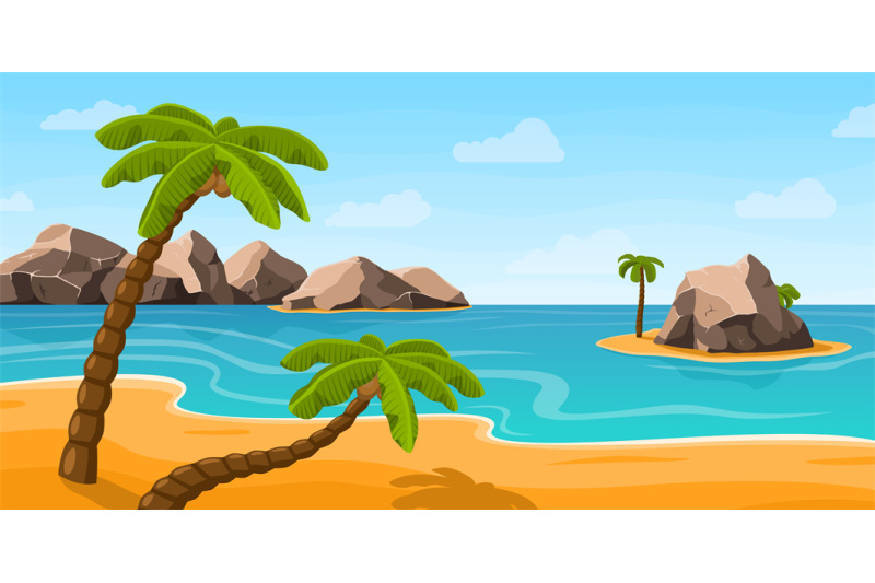 beach-palm-tree-landscape-summer-blue-ocean-sea-coast-with-palms-and