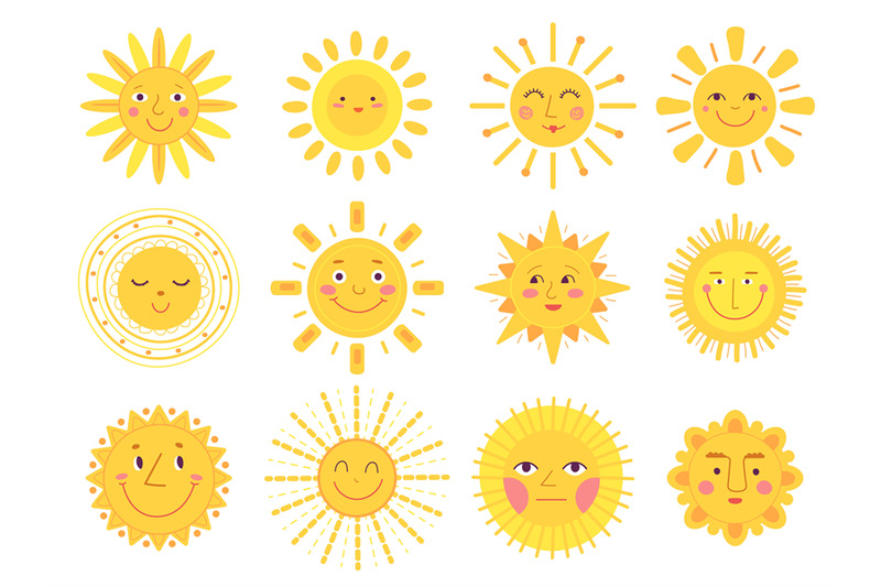 sun-characters-baby-sunshine-comic-suns-funny-faces-isolated-flat-c