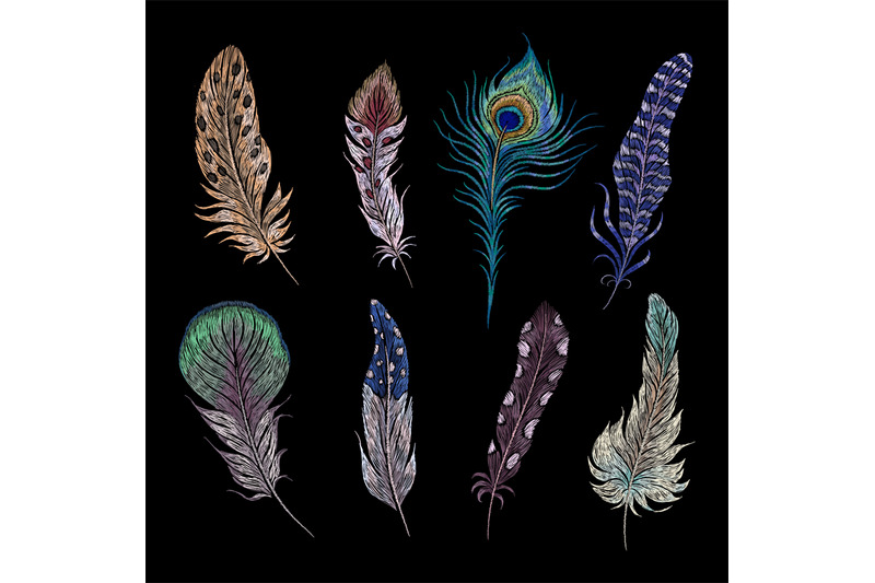 embroidery-feathers-birds-feather-ethnic-design-boho-style-patches