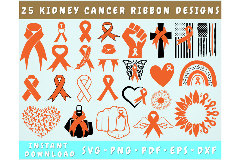 kidney-cancer-ribbon-svg-bundle-25-designs-kidney-cancer-clipart