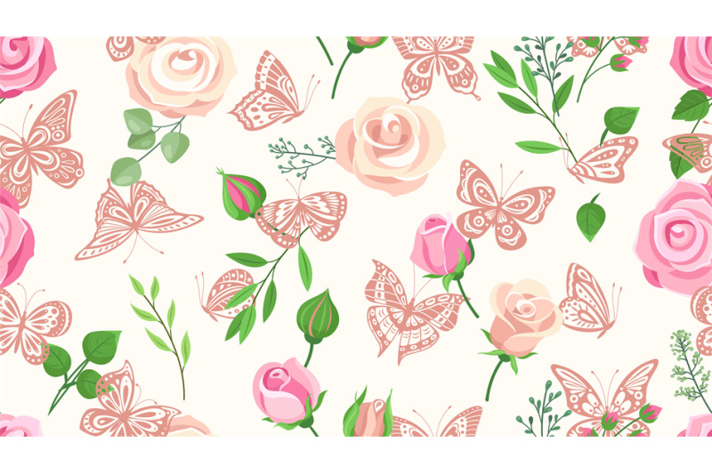 flowers-and-butterflies-roses-butterfly-silhouettes-floral-garden-w