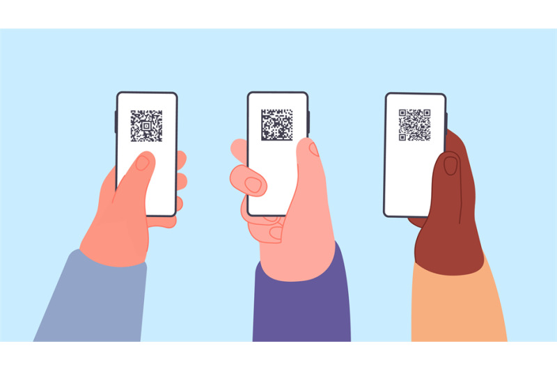 personal-qr-identification-hands-holding-phones-with-qr-codes-on-scre