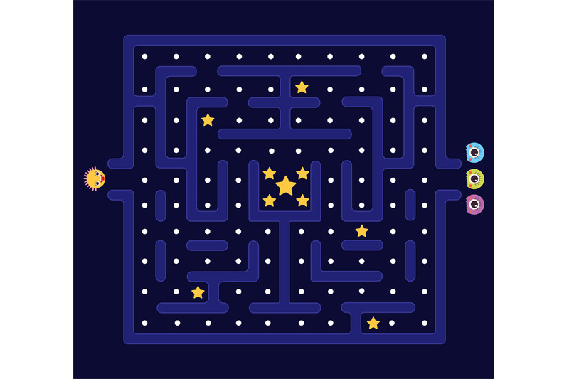 arcade-maze-pacman-background-pac-man-retro-video-computer-game-lab