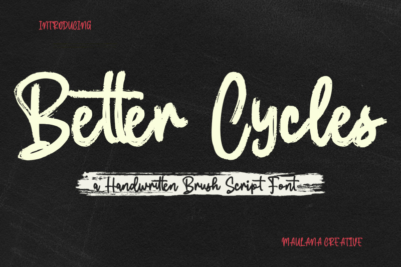 better-cycles-handwritten-brush-font