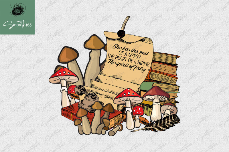 vintage-flowers-mushroom-book-hippie