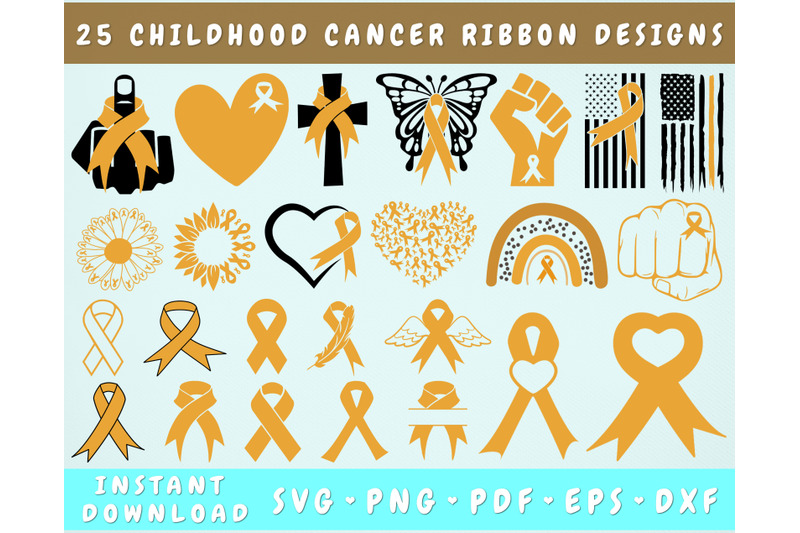 childhood-cancer-ribbon-svg-bundle-25-designs-childhood-cancer-png