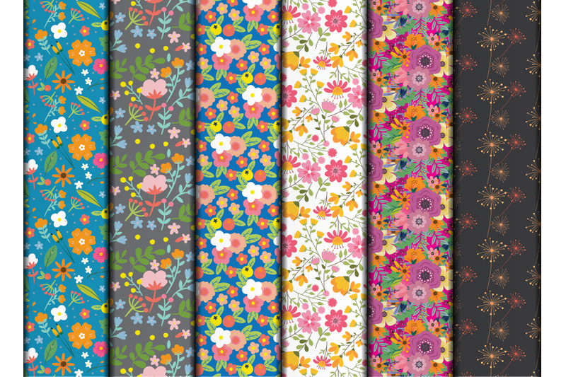 spring-flower-digital-papers