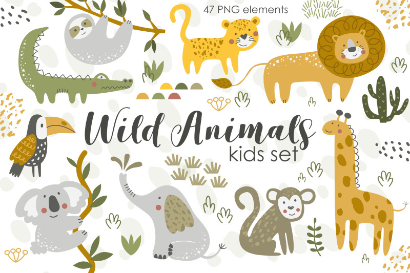 wild-animals-cute-vectors-collection