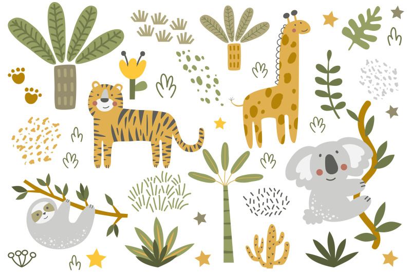 wild-animals-cute-vectors-collection