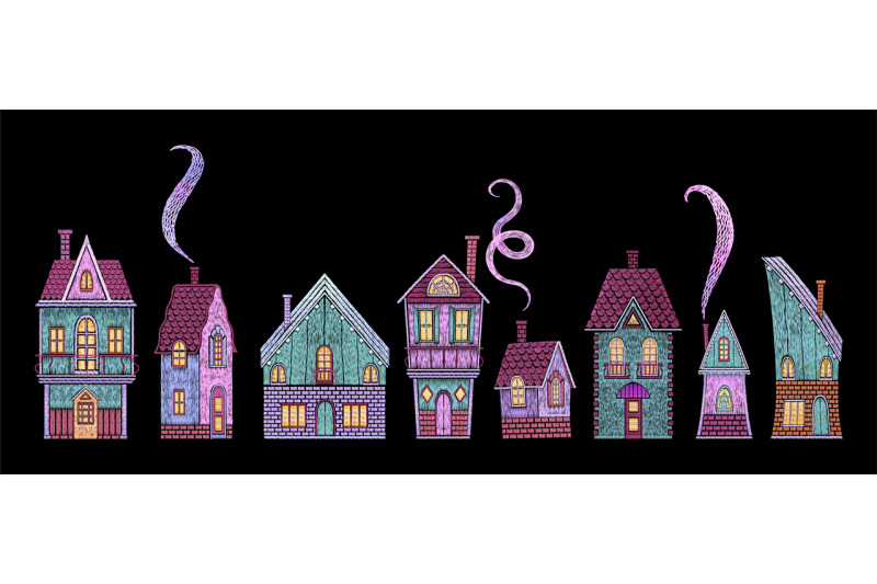 fairy-tale-houses-steampunk-style-buildings-retro-house-embroidery