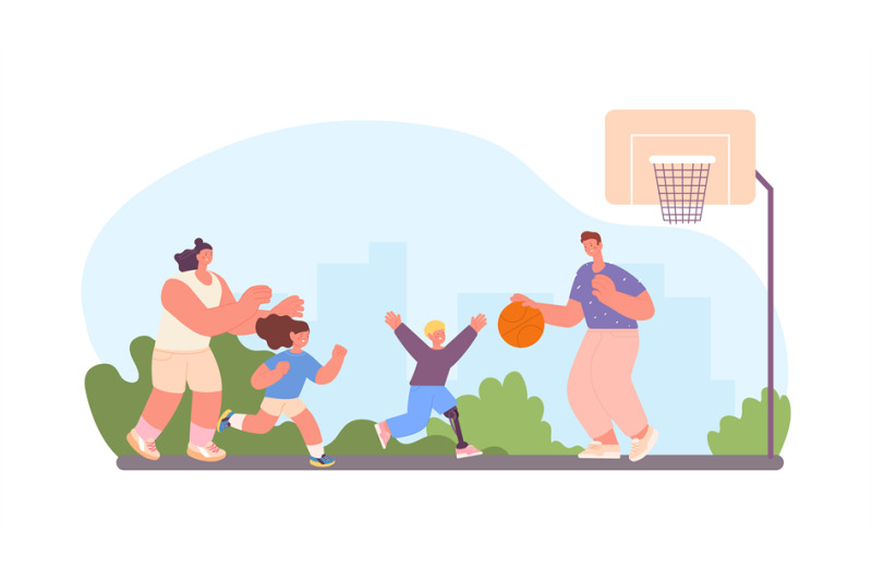 family-play-basketball-in-city-park-inclusive-child-in-life-happy-bo