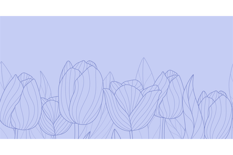 floral-tulips-banner-line-tulip-seamless-pattern-spring-flowers-and