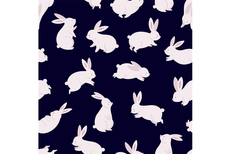 funny-bunny-seamless-pattern-rabbits-cartoon-textile-print-cute-bunn