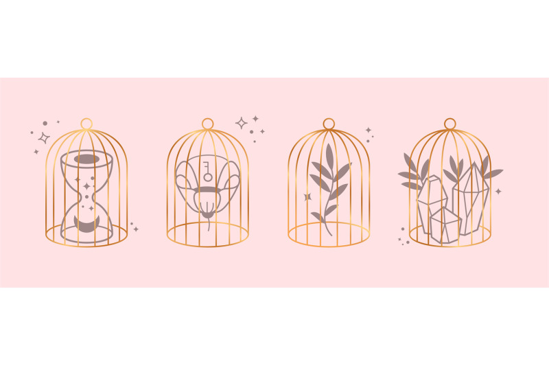 golden-cage-sandglass-nature-in-cages-bohemian-mystic-line-elements