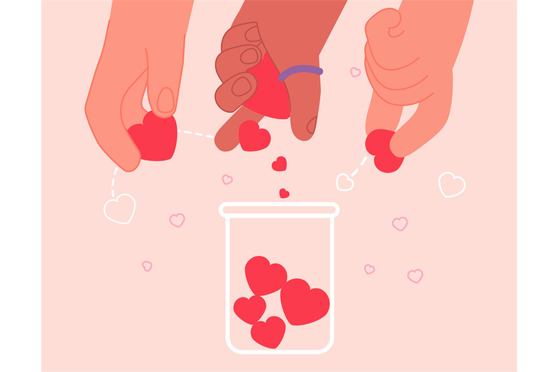 hands-donate-love-hand-hold-hearts-and-fill-jar-donations-and-volunt