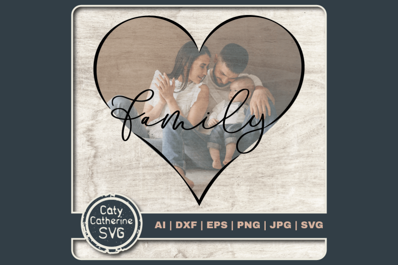 family-love-heart-frame-svg-cut-file